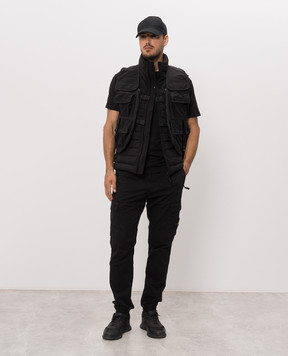 Stone Island Black T-shirt with logo patch L2S152100027S0013