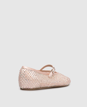 Le Silla Pink GILDA ballet flats with crystals 0189C020MTPPSAS