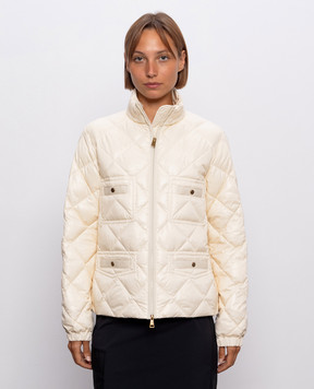 Moncler Lavaret ivory down jacket L20931A00004597Z8
