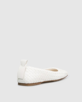 Bottega Veneta Charlotte white leather ballet flats 868206V2ED0