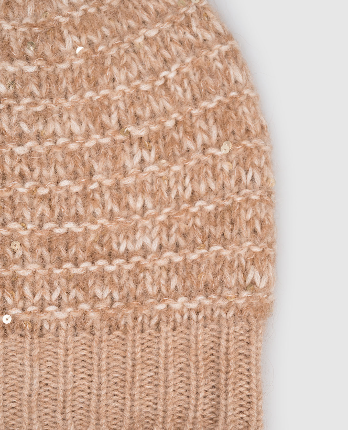 Beige alpaca wool hat Peserico 4