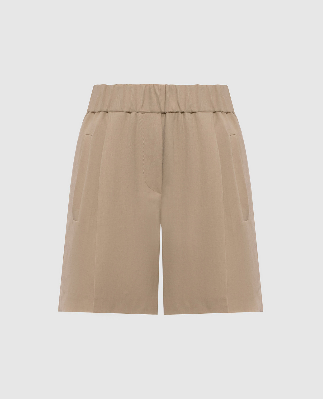 Beige linen shorts