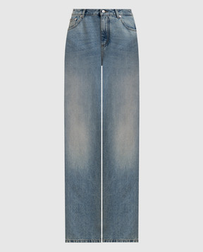 Alexander McQueen Blue jeans with logo patch 854456QMAD0