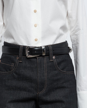 Khaite Benny black leather belt 10012763