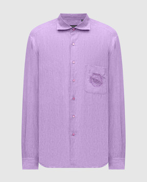 Stefano Ricci Purple linen shirt MC007893BX2922