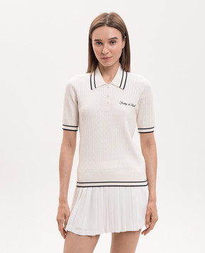 Sporty & Rich Ivory polo with embroidered logo TO06875326WH63
