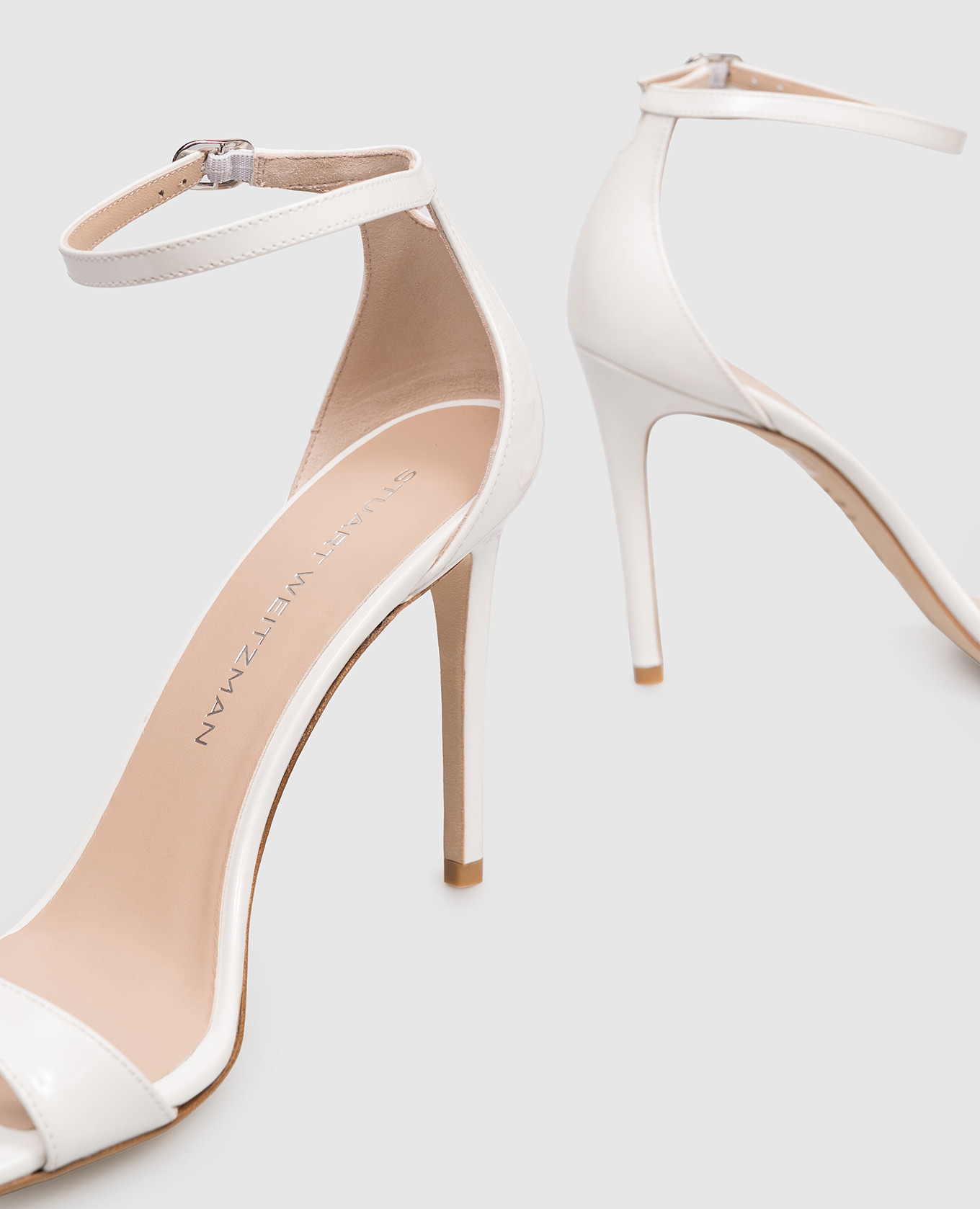 

White patent leather sandals NUDIST Stuart Weitzman