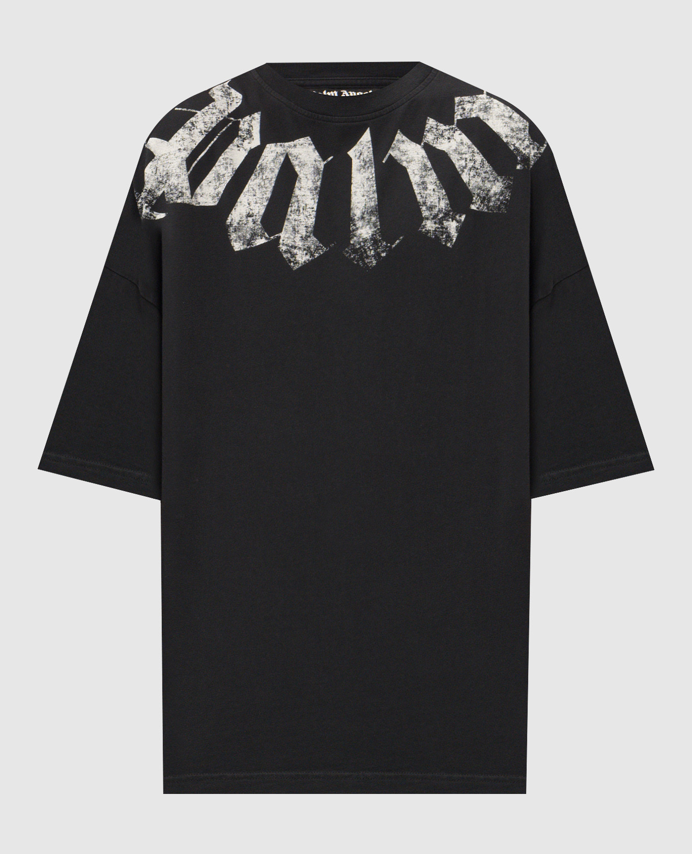 Black T-shirt with contrast logo print