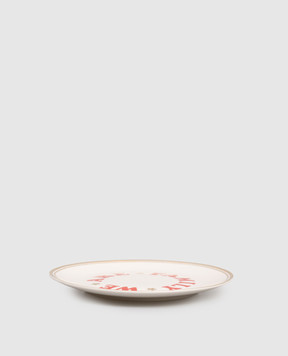 Bitossi Home White porcelain bread plate We Are Family FTB00266