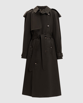 Victoria Beckham Esmee khaki wool trench coat 1426WCT007669B