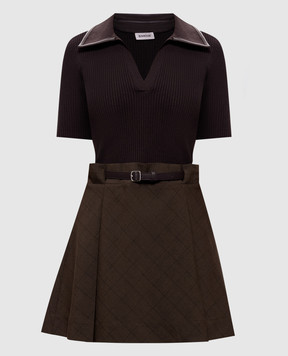 Simkhai Brown double-layered mini dress 5261028K