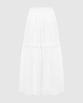 Peserico White maxi skirt with monil chain P05171L100481