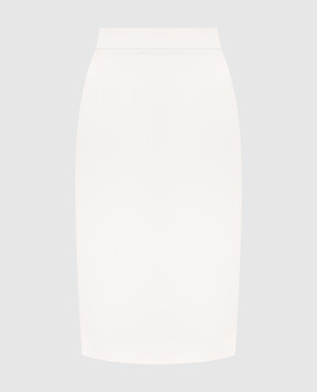 Dolce&Gabbana Ivory wool pencil skirt F4CJGTFUBGC