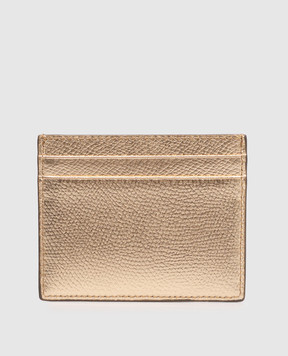 Valentino VLogo Signature Gold Leather Cardholder 9W2P0AJ7CHL
