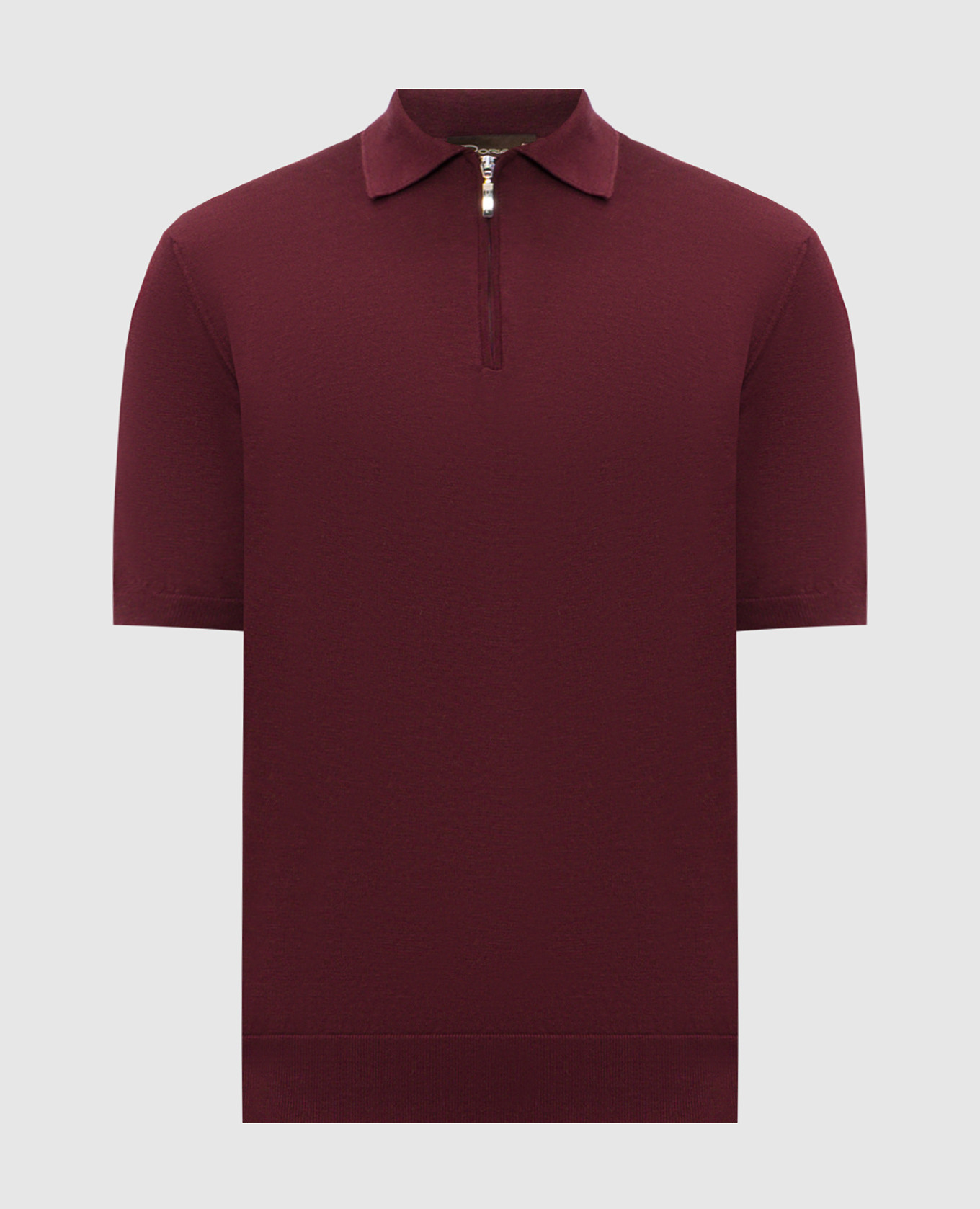 Burgundy polo with silk