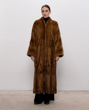 Elpidio Loffredo Brown mink fur coat VIS1457AH