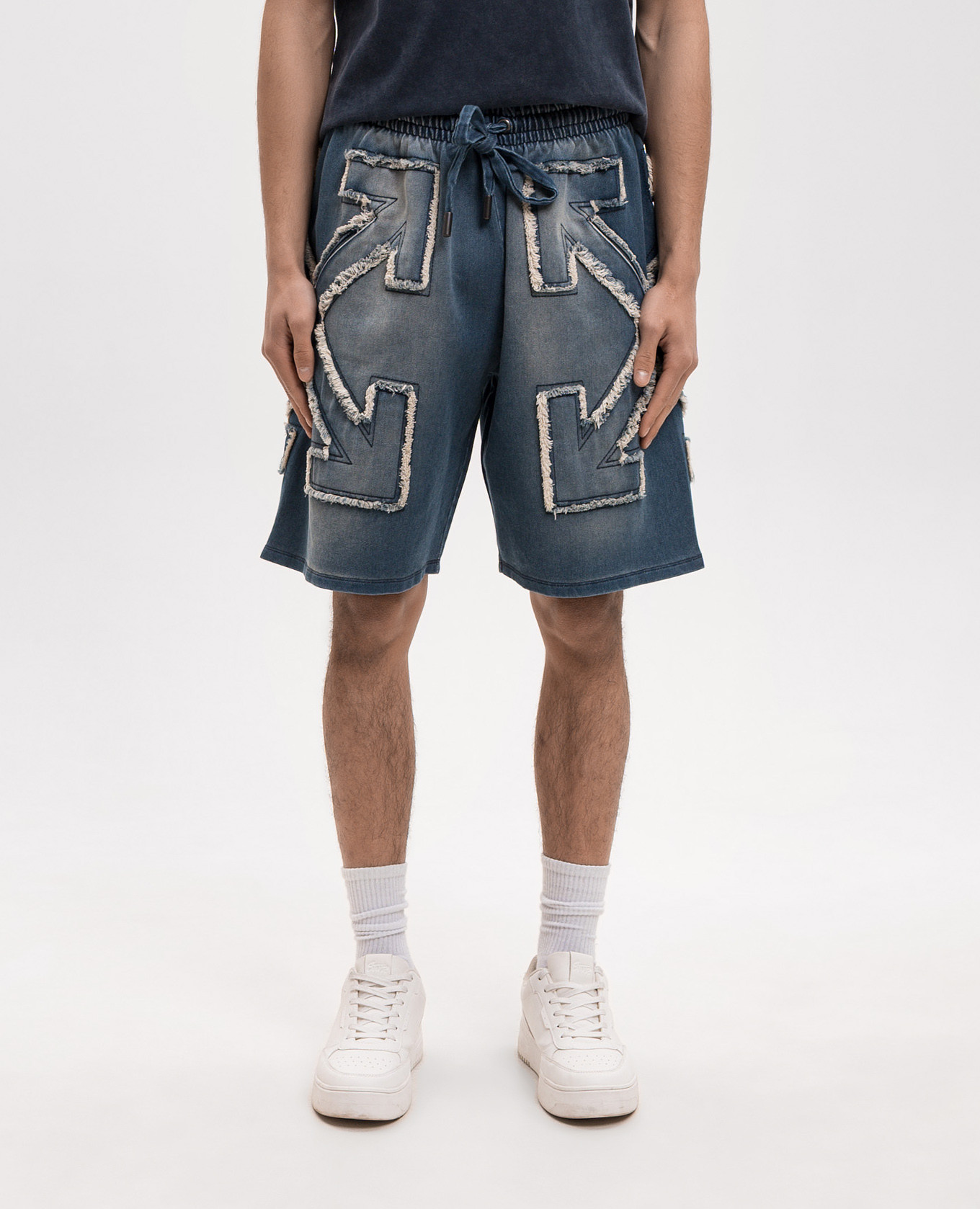 Blue shorts with logo patch Off-White 3