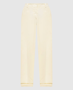 Peserico Yellow pants with lapels P04680T305753