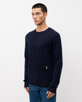Sporty & Rich Blue cashmere and wool sweater WS08765302BL106