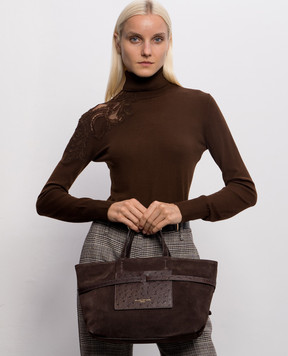 Gianni Chiarini Belty brown suede tote bag BS12695CMSTEMU