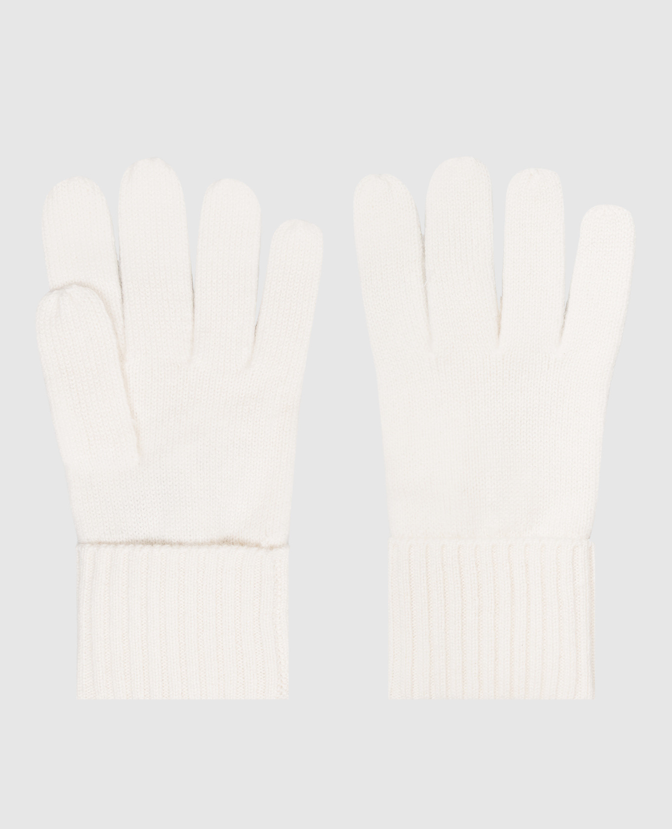Ivory cashmere gloves