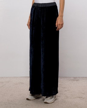 Peserico Blue velour pants A04275A3951