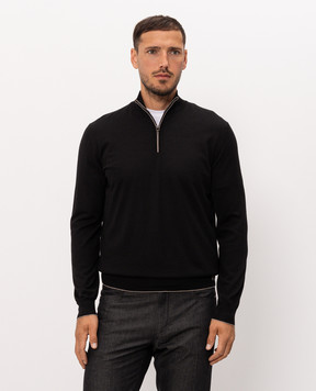 Stefano Ricci Black wool, silk and cashmere jumper KE08004L01E26374