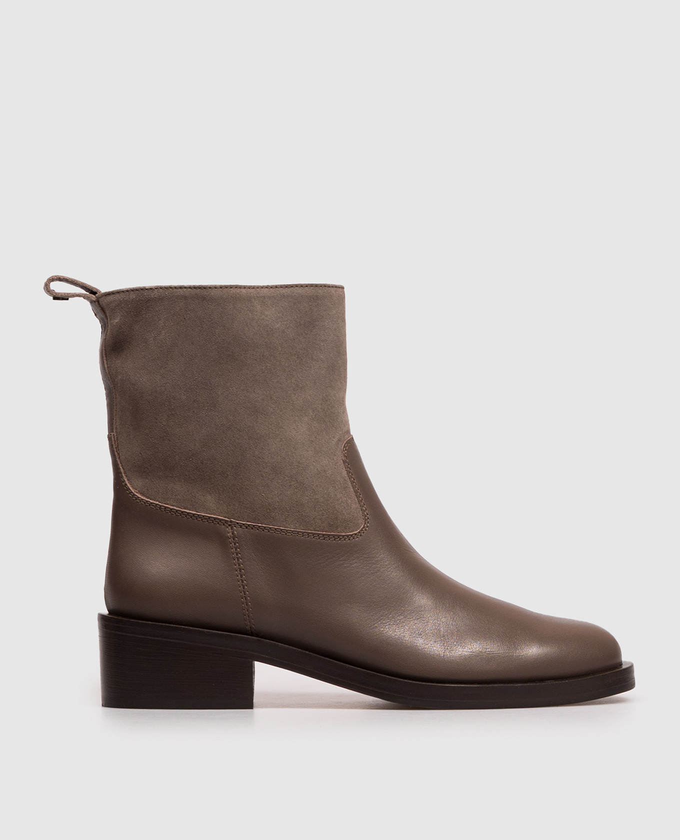 Brown leather boots