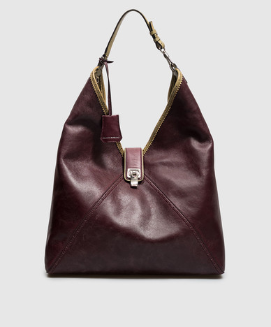 Burgundy leather bag Clio