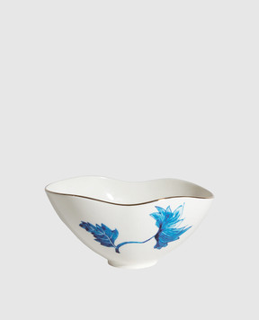 SELETTI White porcelain salad bowl Classics on Acid Chinese Leaves 11283