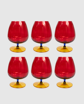 La Reine Set of red cognac glasses Joy 6 pcs JOYCOGNAC