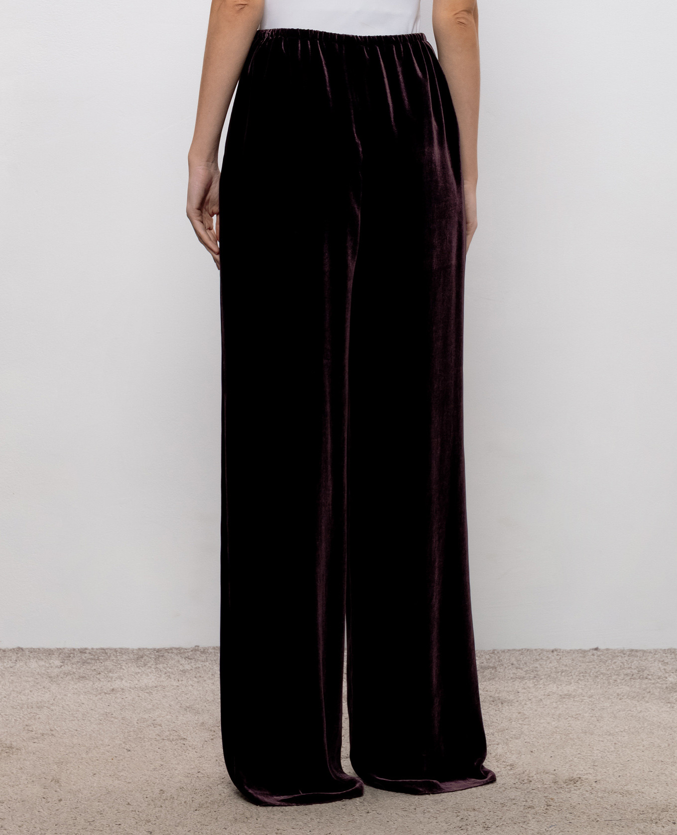 Burgundy velvet pants with silk Agnona 4