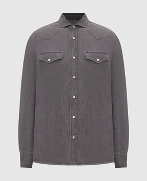 Brunello Cucinelli Gray denim shirt MH1924008