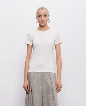 Intoca White cotton T-shirt DIOSBASICPOD312