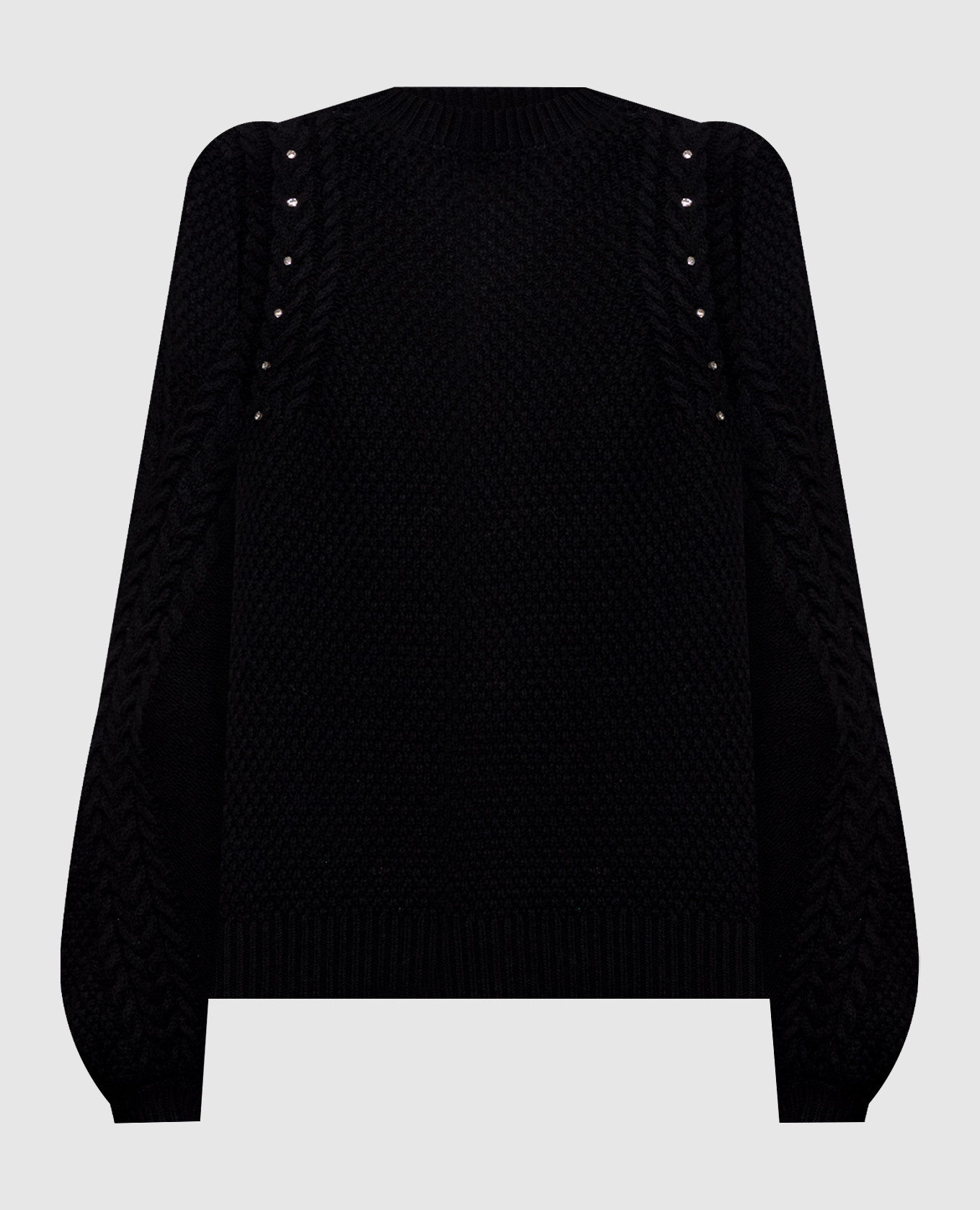Black sweater with wool