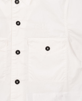 C.P. Company Children's white shirt with logo embroidery CUC00JLLC0448
