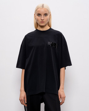 Vetements Black t-shirt with logo print ME76TR148Bw