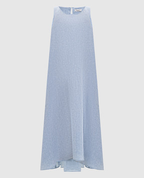 Peserico Blue linen dress S02226D02600