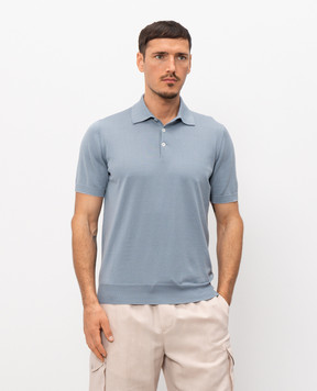 Brunello Cucinelli Blue polo shirt M29800125