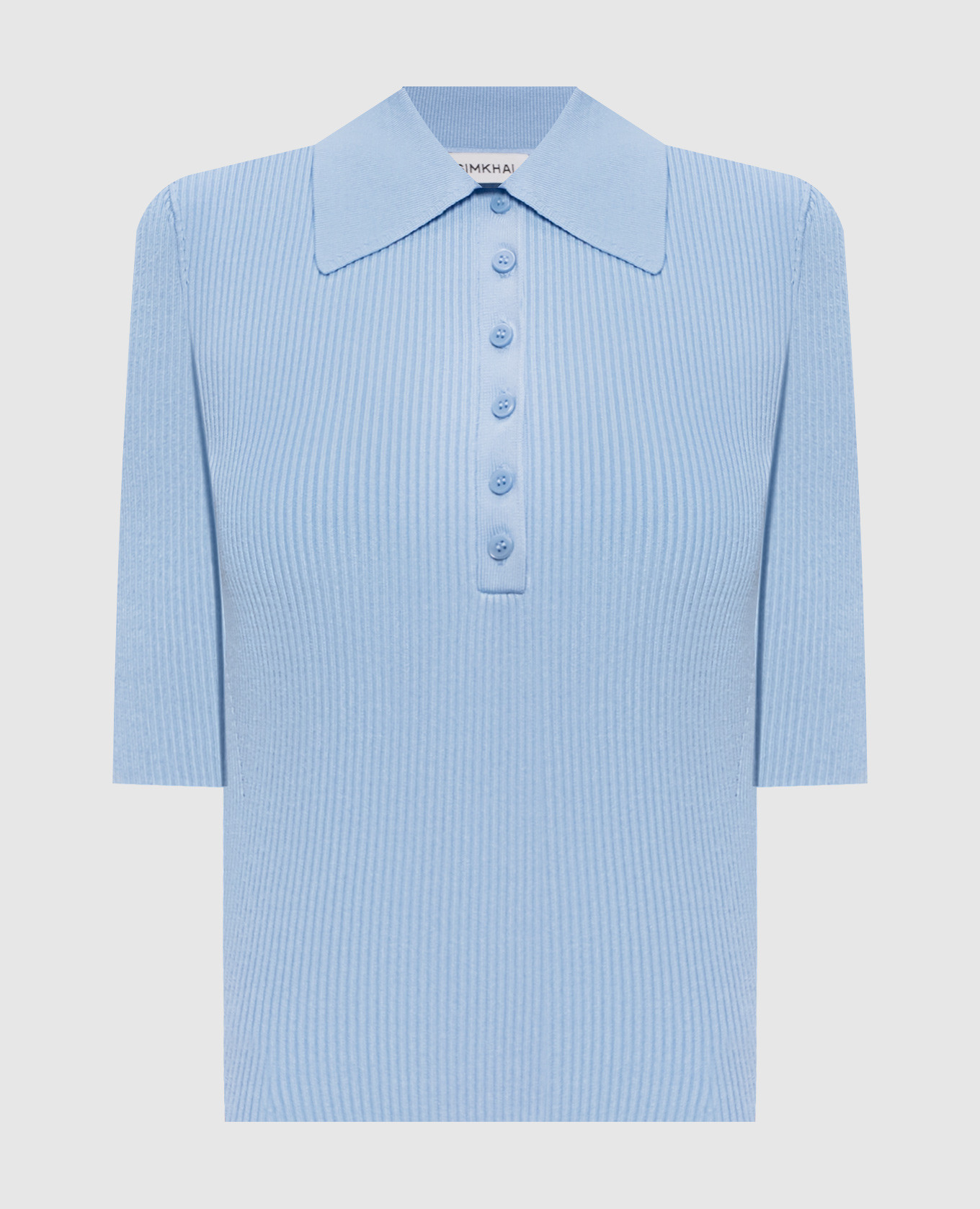 

Secily blue ribbed polo shirt Simkhai, Light blue