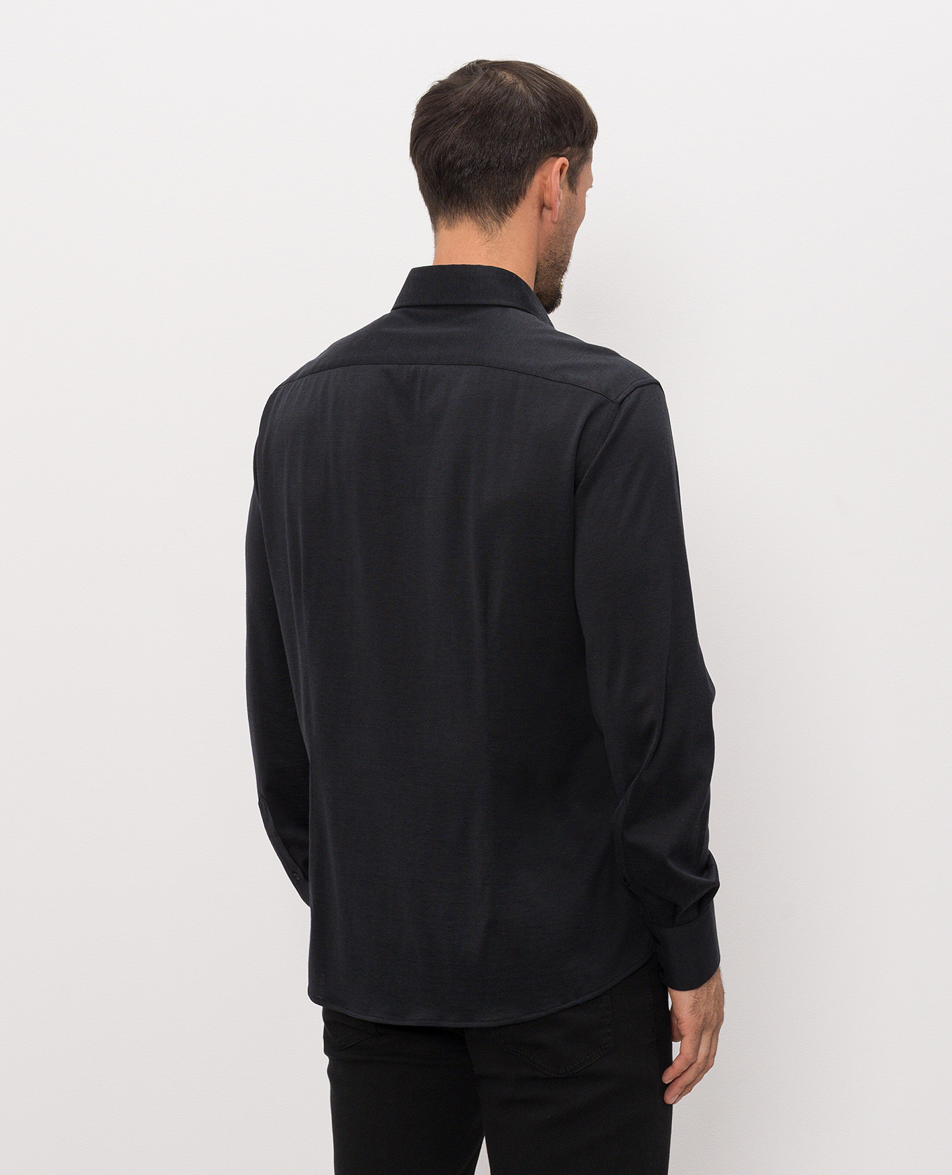 Black shirt with silk Brunello Cucinelli 4