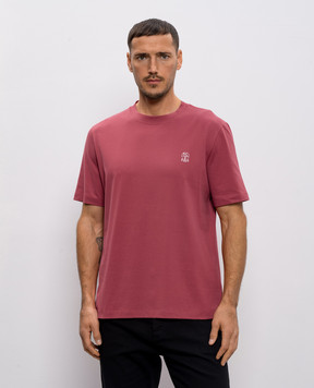 Brunello Cucinelli Red T-shirt with logo print M0B138440
