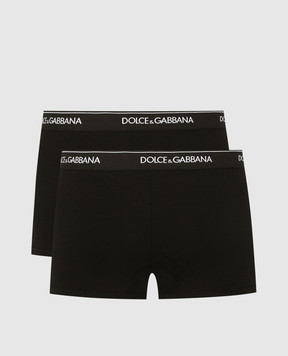 Dolce&Gabbana Set of black briefs with logo pattern M9C07JONN95