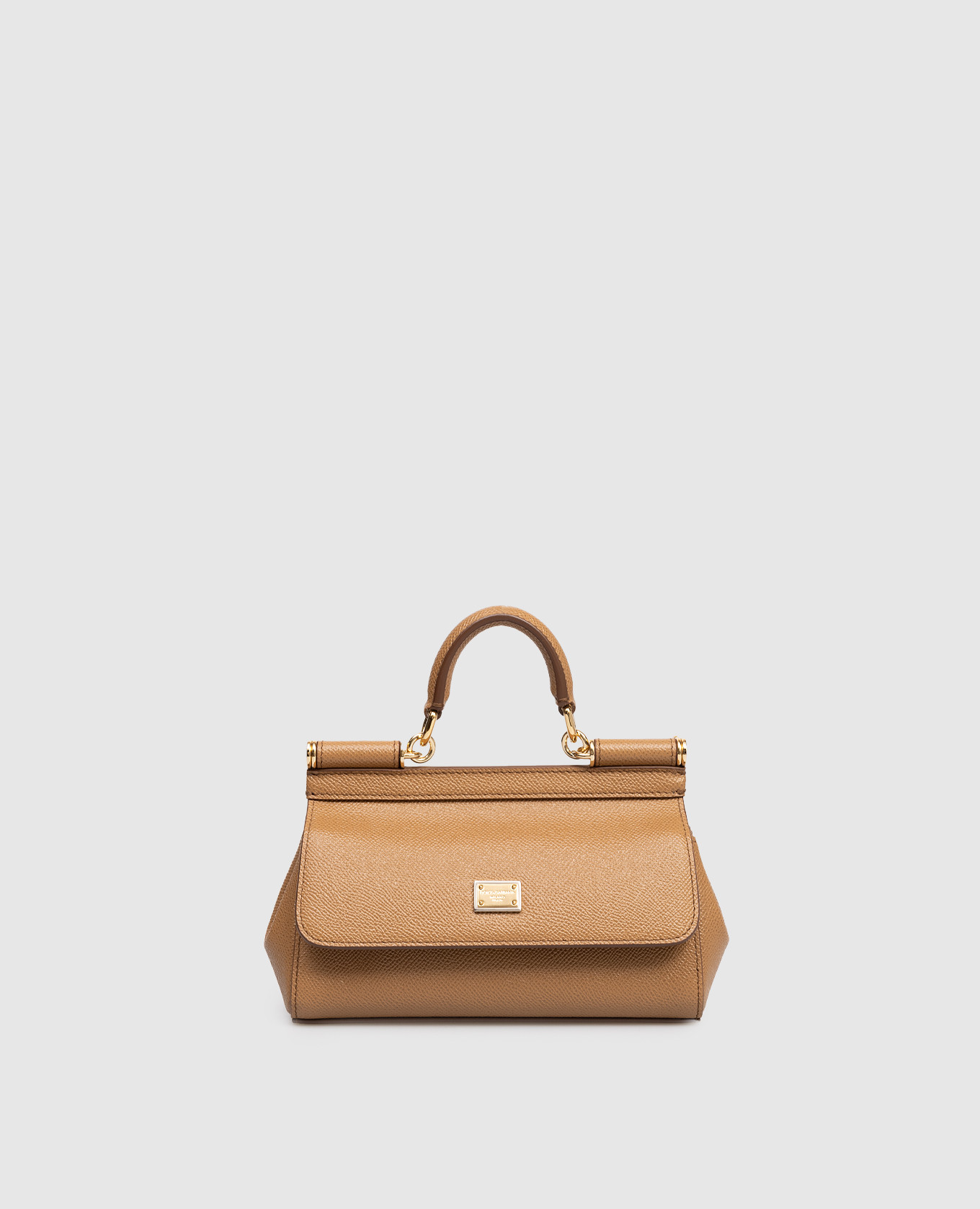 

Sicily brown leather mini bag with logo Dolce&Gabbana