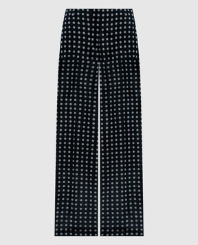 Ermanno Scervino Black polka dot silk pants D486P716XPN