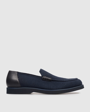 Doucal's Blue Jago combination loafers DU3380POTEPZ830