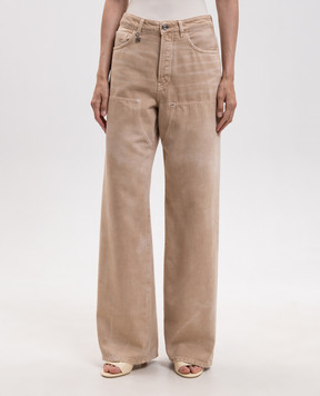 AMIRI Beige jeans with a patch AWBMPA1035