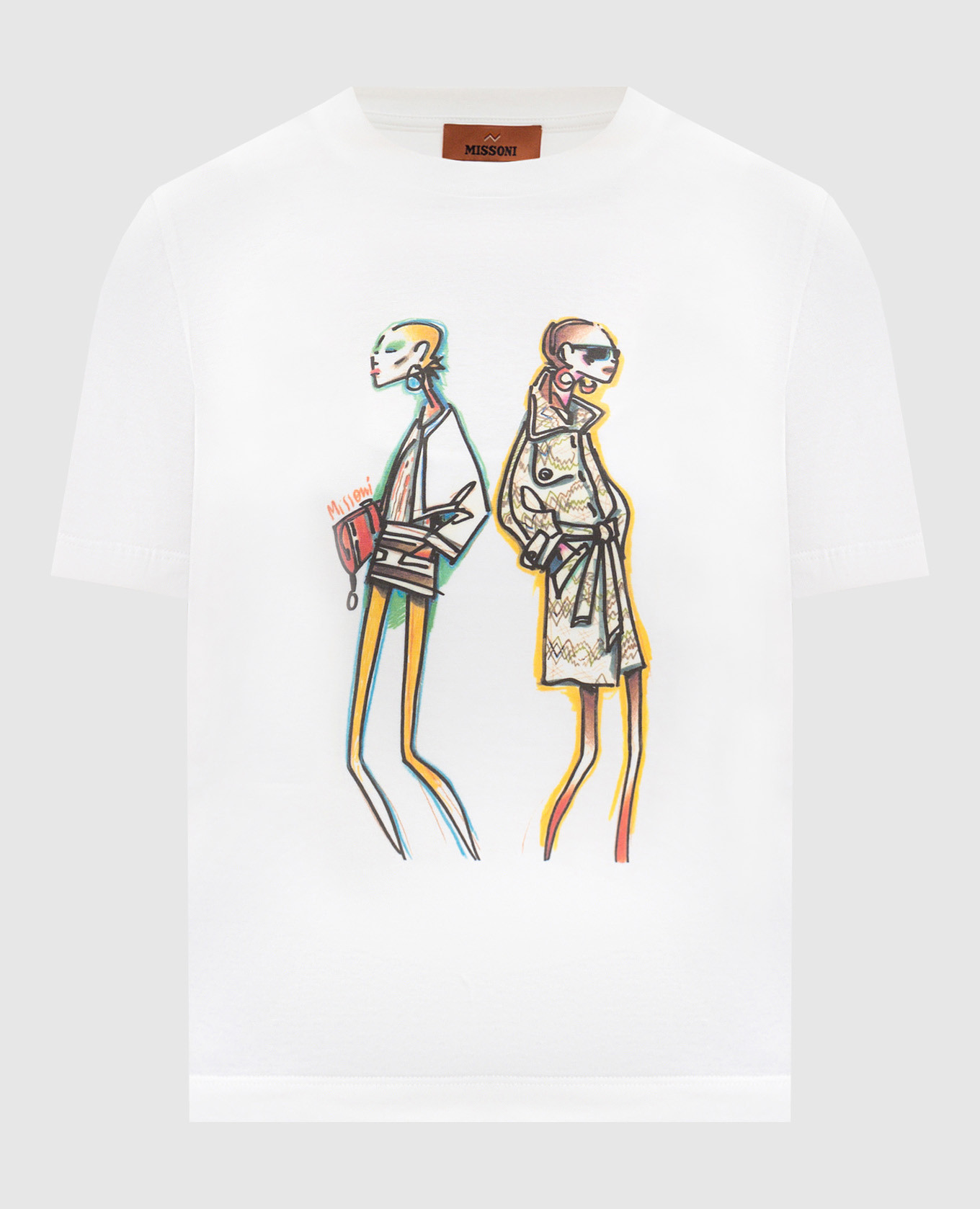 

White T-shirt with print Missoni