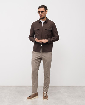 Marco Pescarolo Beige cashmere and silk pants CARACCIOLO5324