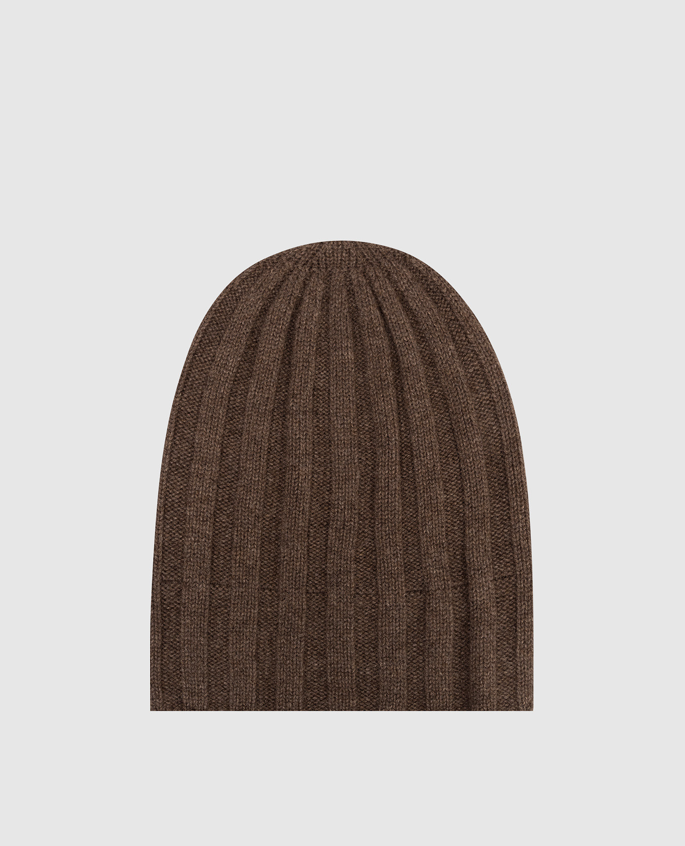 

Brown ribbed cashmere hat Pini Parma
